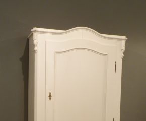 Louis-Philippe Kleiderschrank, Fichte weiß lasiert um 1880