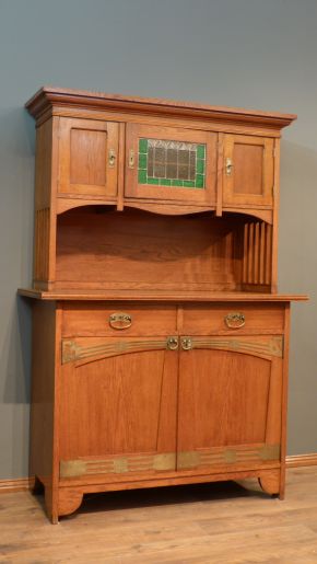 Seltener Jugendstil Aufsatzschrank, Eiche um 1910