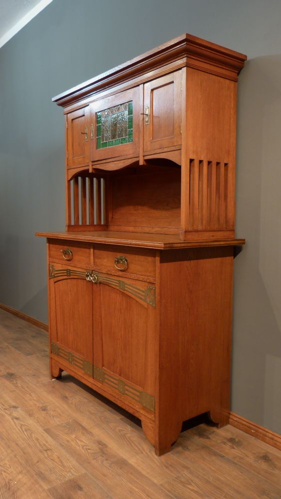 Seltenes Jugendstil Büffet, Eiche um 1910 Seltenes Jugendstil Büffet, Eiche um 1910