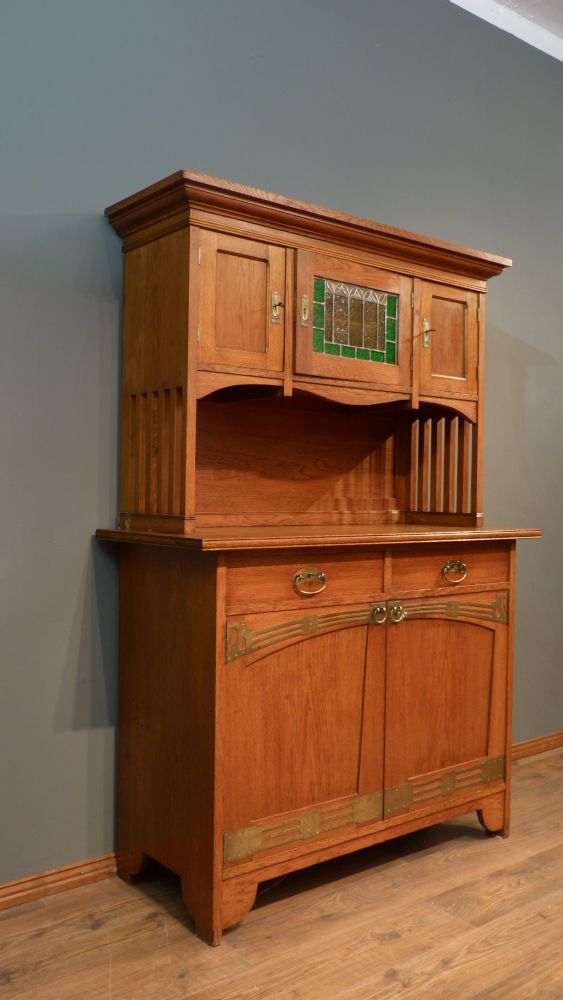 Seltenes Jugendstil Büffet, Eiche um 1910 Seltenes Jugendstil Büffet, Eiche um 1910