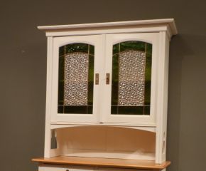 Schlichtes Jugendstil Büffet, Fichte weiss lasiert um 1910