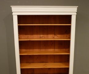 schrank619-antike Regale berlin - Antikes Bücherregal, Fichte weiß