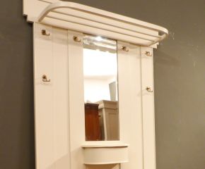 Elegante Jugendstil Garderobe, Eiche weiß lasiert um 1920