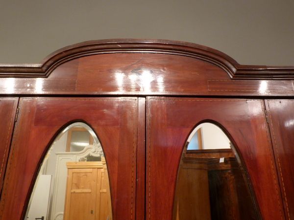 Antike Schränke, englischer Jugendstil Kleiderschrank,Mahagoni um 1910 Antike Schränke, englischer Jugendstil Kleiderschrank,Mahagoni um 1910