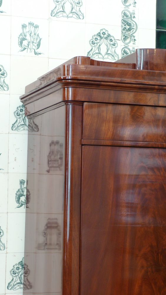 Biedermeier Sekretär, Mahagoni handpoliert um 1840