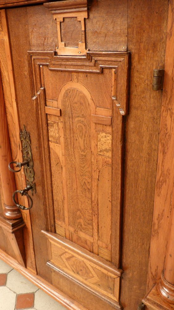 Neorenaissance Halbschrank, Eiche 19. Jahrhundert