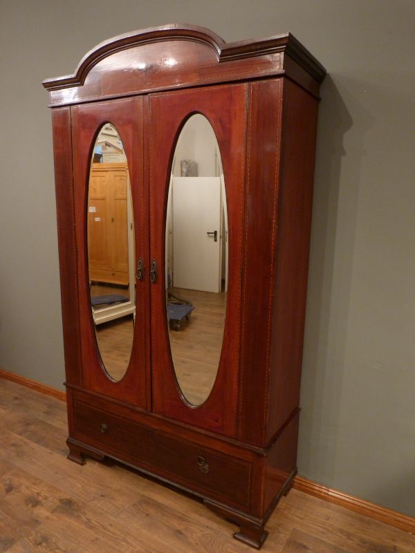 Antike Schränke, englischer Jugendstil Kleiderschrank,Mahagoni um 1910