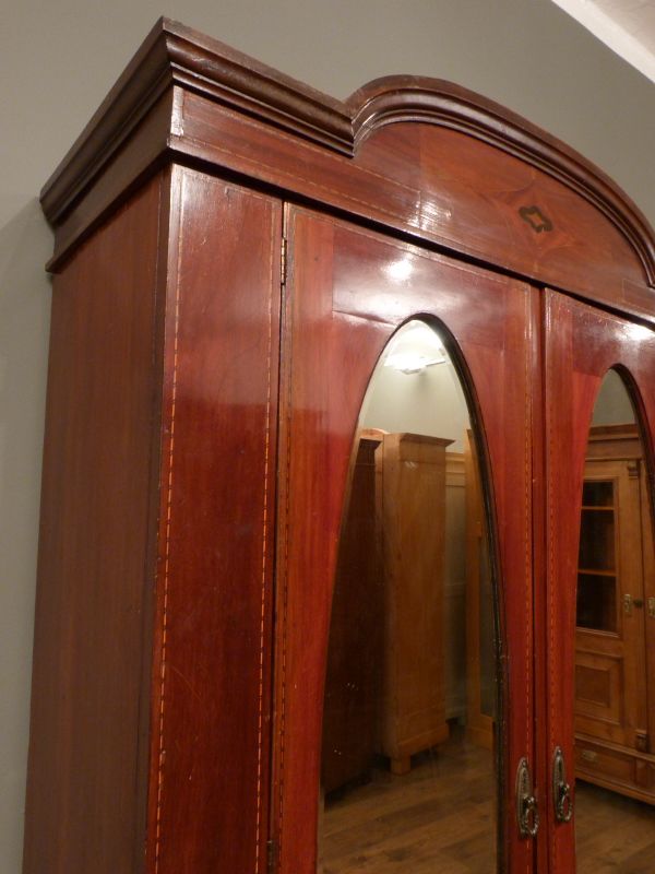 Antike Schränke, englischer Jugendstil Kleiderschrank,Mahagoni um 1910