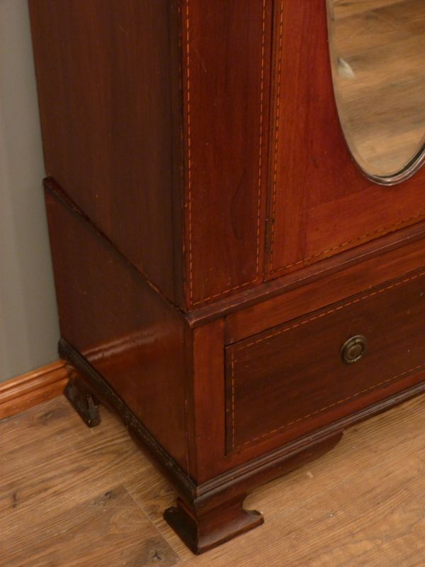 Antike Schränke, englischer Jugendstil Kleiderschrank,Mahagoni um 1910