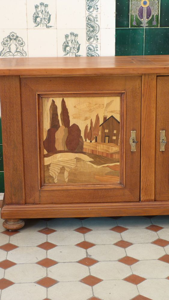 Seltener Jugendstil Halbschrank um 1920