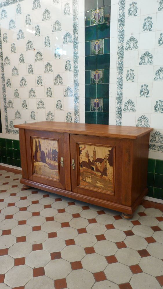 Seltener Jugendstil Halbschrank um 1920