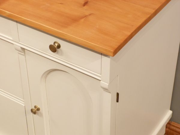 Antike Möbel, Jugendstil Kommode, Fichte weiß lasiert