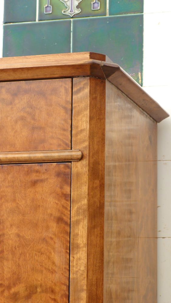 Spätbiedermeiersekretär, Birke um 1860