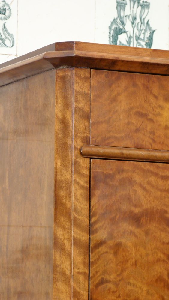 Spätbiedermeiersekretär, Birke um 1860